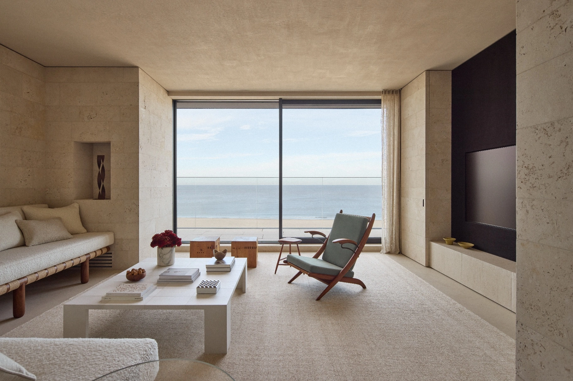 Salon met panoramisch zicht op de Noordzee, Knokke-Heist